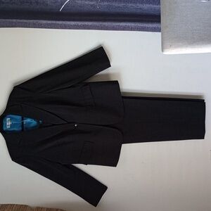 Emily two piece pinstripe suit size 14W color black and gray